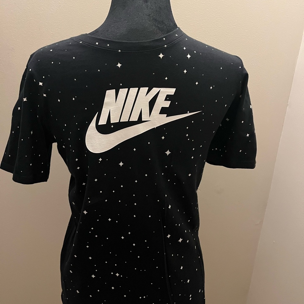 Nike Black T-Shirt with Star Pattern